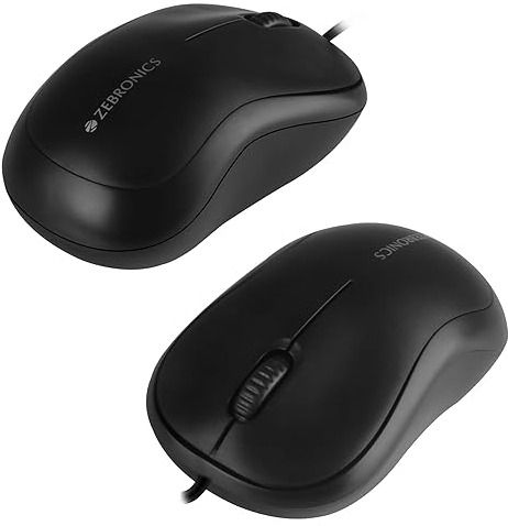 ZEBRONICS Zeb-Comfort Wired USB Mouse, 3-Button, 1000 dpi Optical Sensor, Plug & Play Wired Ambidextrous Optical Mouse-picture-10