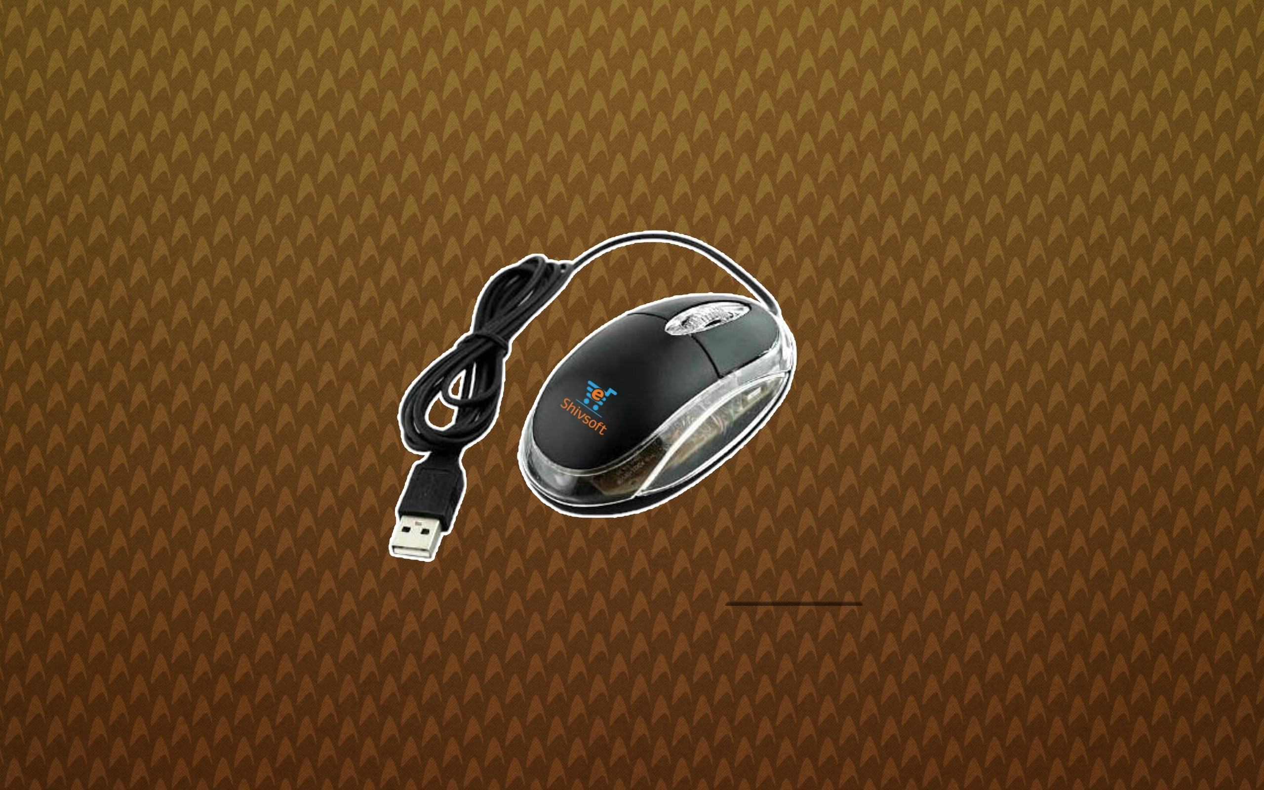 Shivsoft 3D Optical wired USB Mouse in Black Model-4798 Wired Ambidextrous Optical Gaming Mouse image 1
