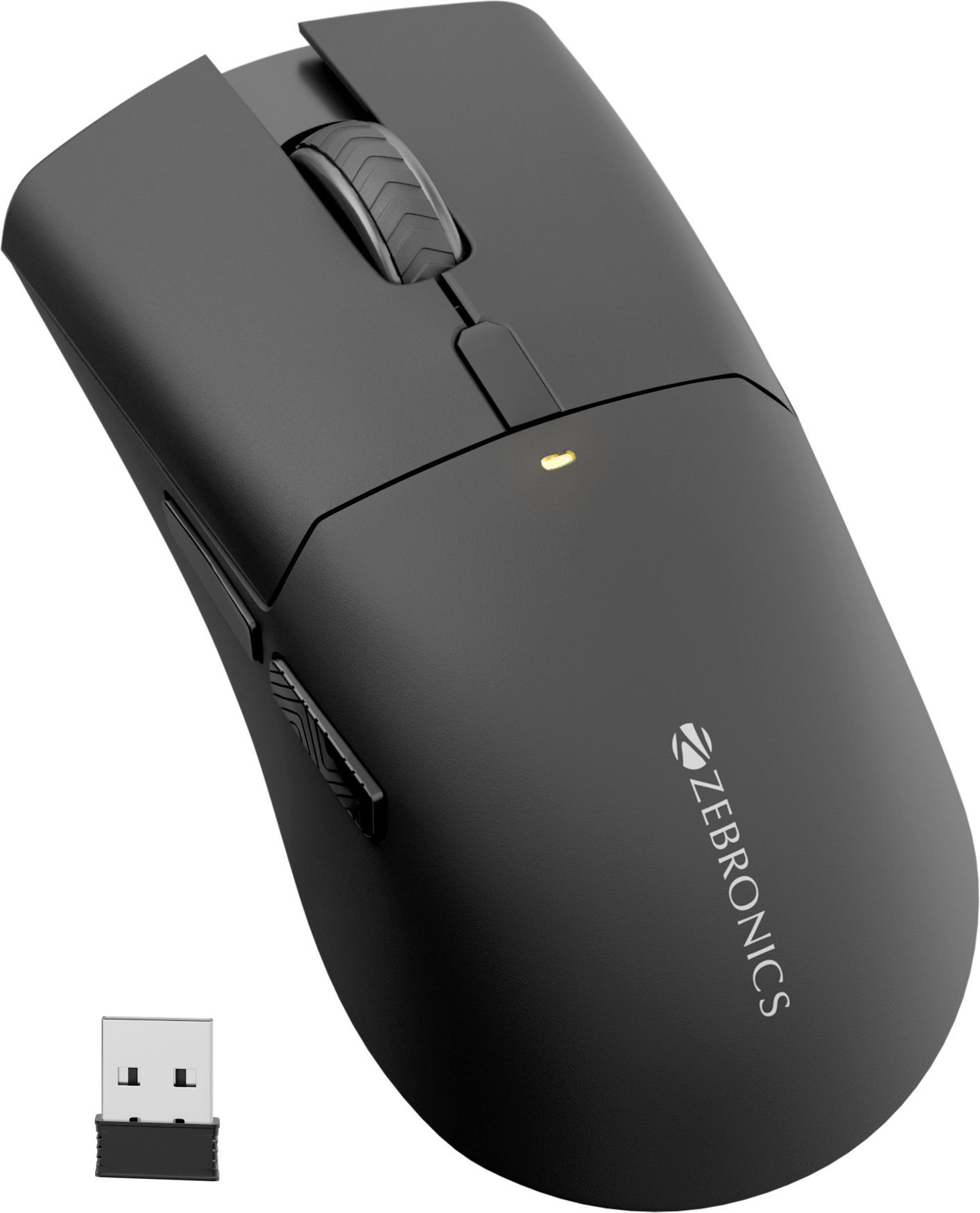 ZEBRONICS ZEB-BLANC 100 (Black) Wireless Ergonomic Optical Mouse Rechargeable, 2400 DPI, 6 Buttons, Type-C Charging USB Dongle with Bluetooth-image-29