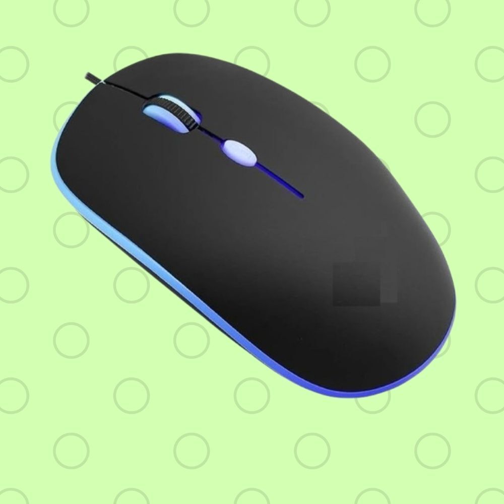 MAKMONI Computer Mouse Wired, Silent USB Mouse - Slim & Compact USB Mouse MB155 Wired Right Handed Optical Gaming Mouse-image-39