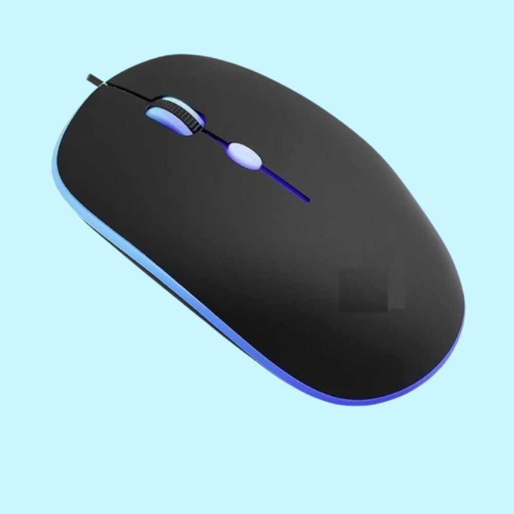 MAKMONI Computer Mouse Wired, Silent USB Mouse - Slim & Compact USB Mouse MB106 Wired Right Handed Optical Gaming Mouse-image-0