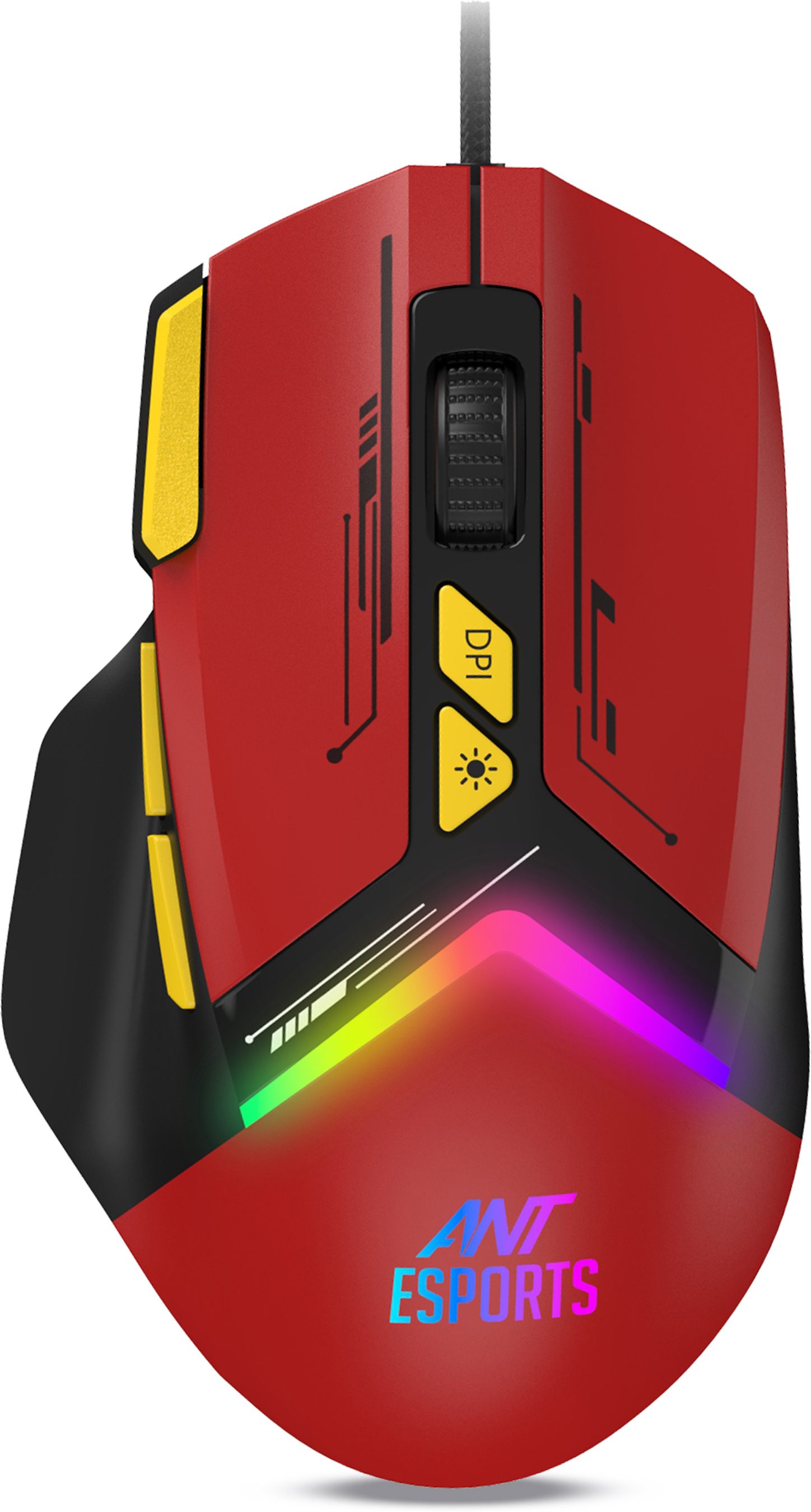 Ant Esports GM333 RGB 12800 DPI 1.5M Braided Cable Wired Ergonomic Optical Gaming Mouse-picture-45