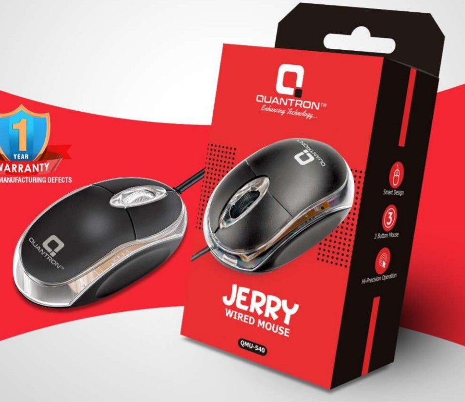 Quantron QMU-540,USB Wired Mouse,DPI 1000, 1.20Mtr. Cable PACK OF 2. Wired Right Handed Optical Mouse-picture-17