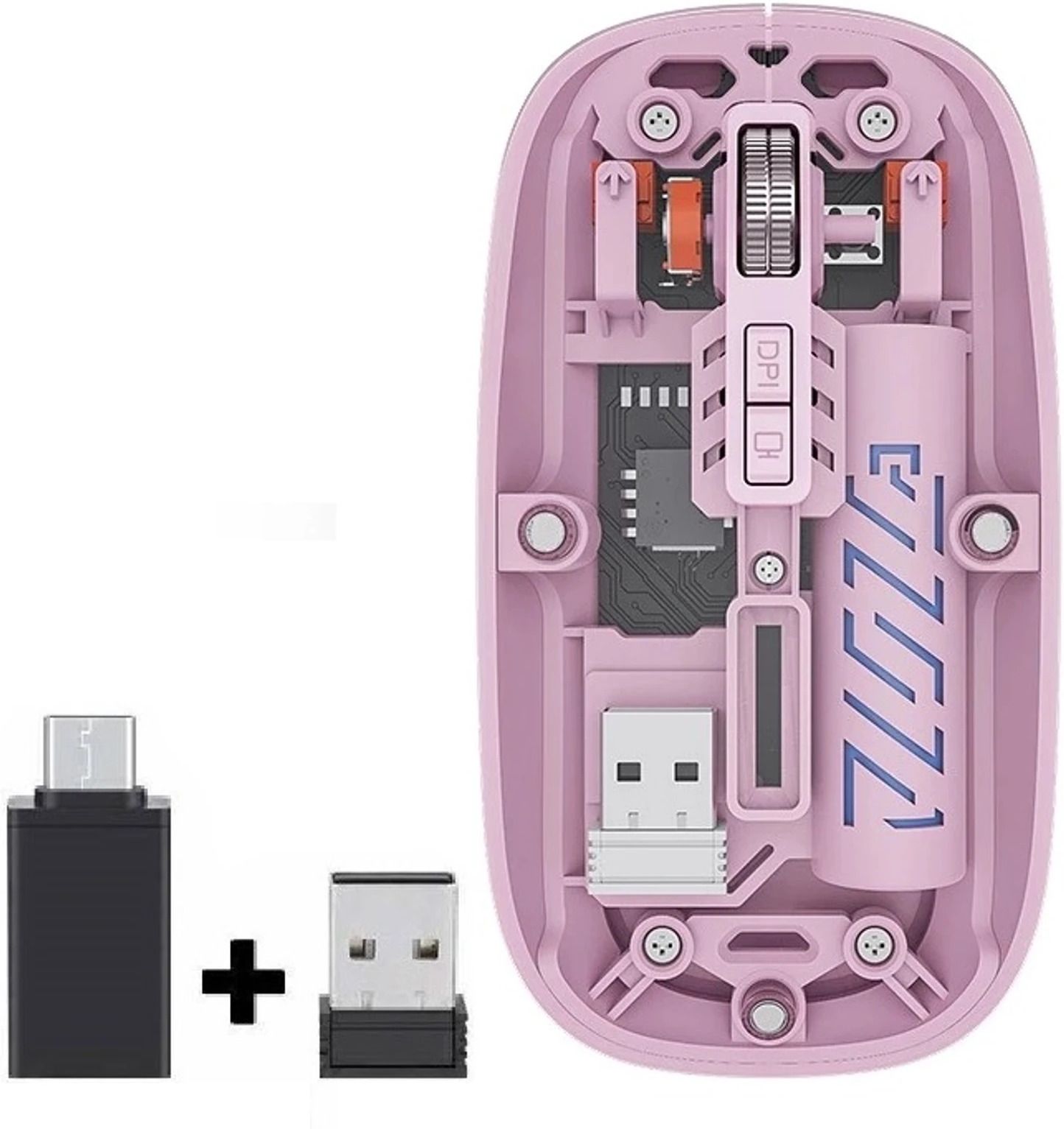 SAVI Transparent Slim Dual Mode Mouse Wireless Ergonomic Optical Mouse With Bluetooth-image-23