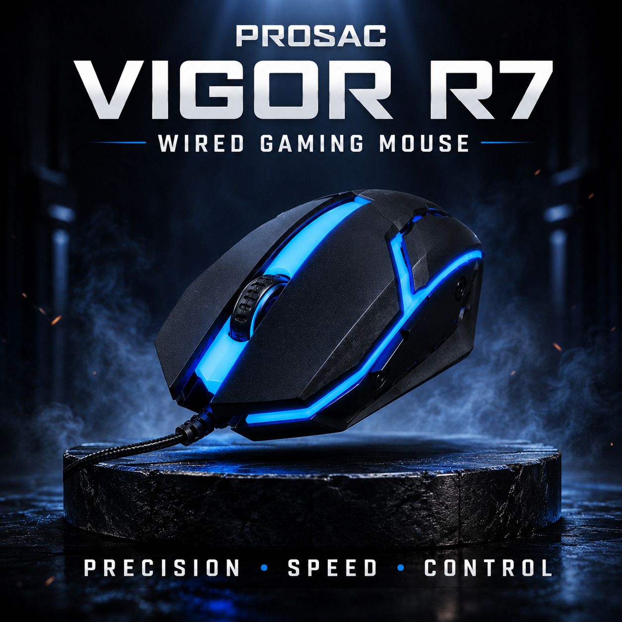 PROSAC Vigor R7 RGB Gaming Mouse | Lightweight & Comfortable Grip Wired Ergonomic Optical Gaming Mouse-picture-47