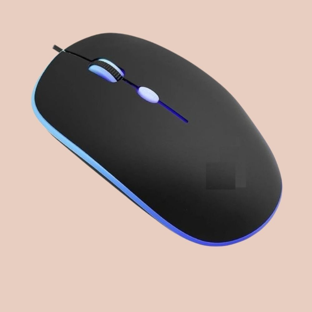 MAKMONI Computer Mouse Wired, Silent USB Mouse - Slim & Compact USB Mouse MB64 Wired Right Handed Optical Gaming Mouse-image-4