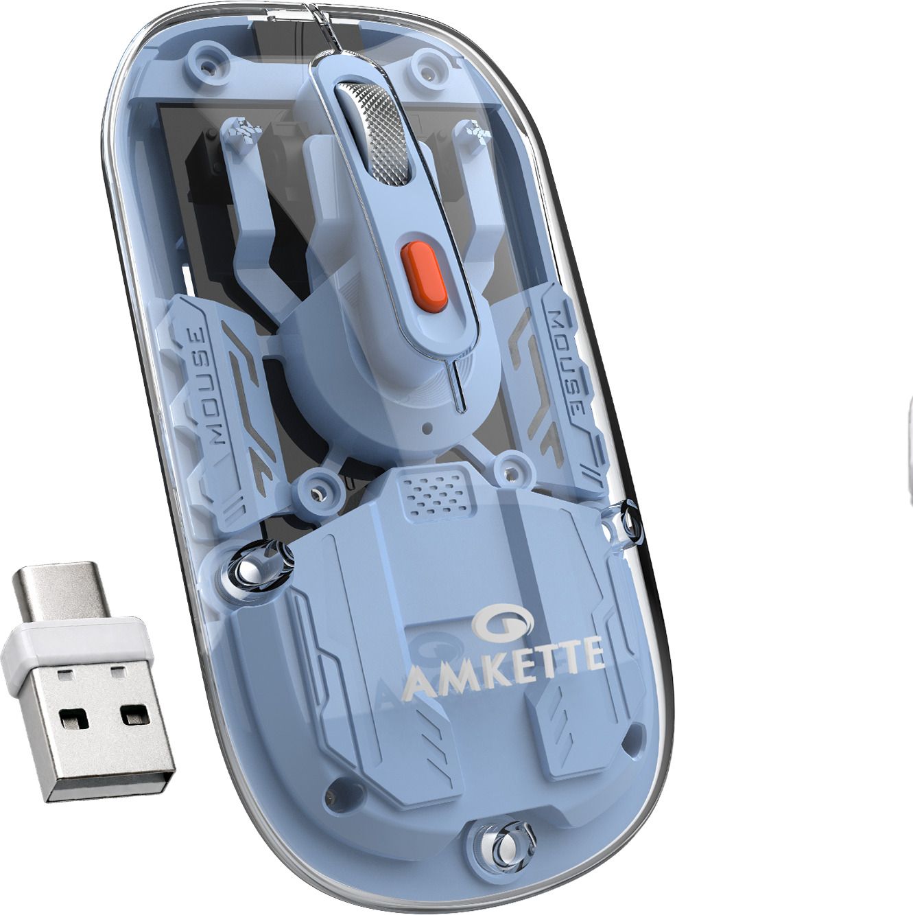 AMKETTE Epic TP Multi-Device 3200 DPI with USB A+C Nano Receiver Rechargeable Ambidextrous Optical Mouse-image-32