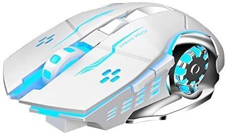 coolcold Wireless Rechargeable Gaming Mouse With RGB, 2400 DPI LED Backlight 6 Button Wireless OpticalGaming Mouse-image-23