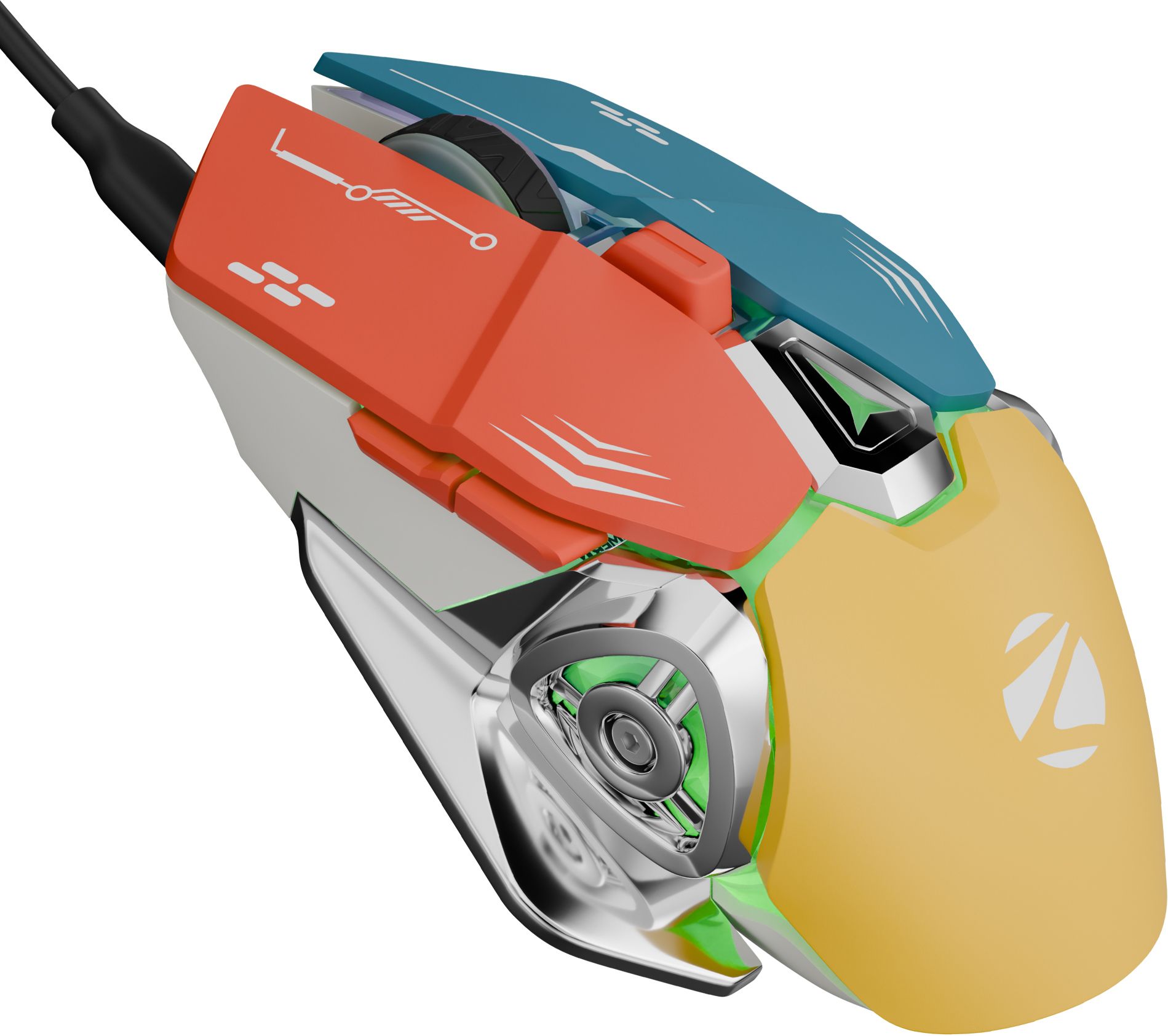 ZEBRONICS Zeb Trasnfomer M+ (Multicolor) Wired Ergonomic Mechanical Gaming Mouse-picture-24