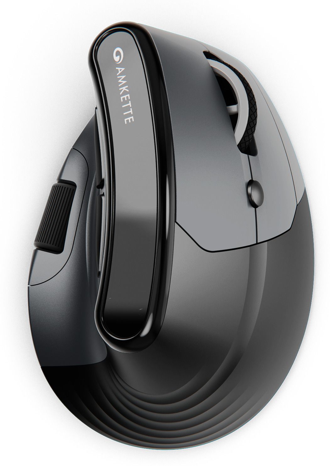 AMKETTE XS Series Natural Multi-Device 3200 DPI Rechargeable Wireless Ergonomic Optical Mouse with Bluetooth