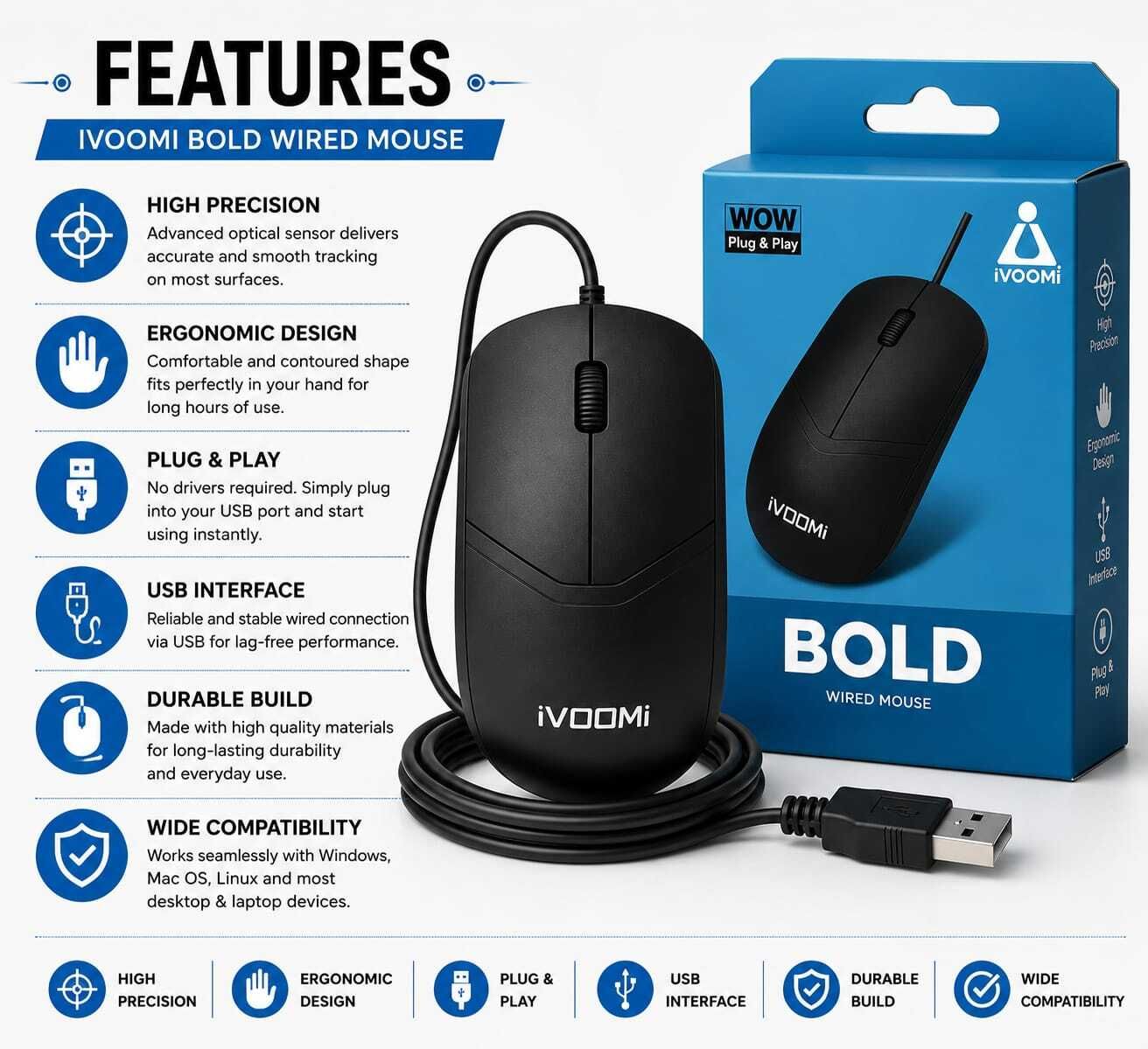 Ivoomi Bold IV-M04 Wired Ergonomic Optical Mouse-picture-13