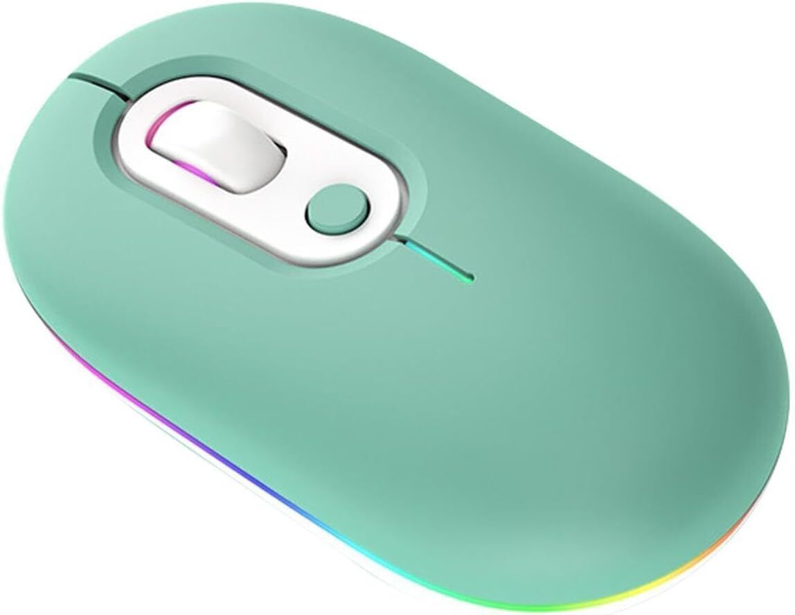 ELECTRO WOLF Portable Silent Slim Bluetooth 5.2 & USB 2.4Ghz Dual Mode With RGB Rechargeable Wireless Ambidextrous Optical Gaming Mouse with Bluetooth-picture-21