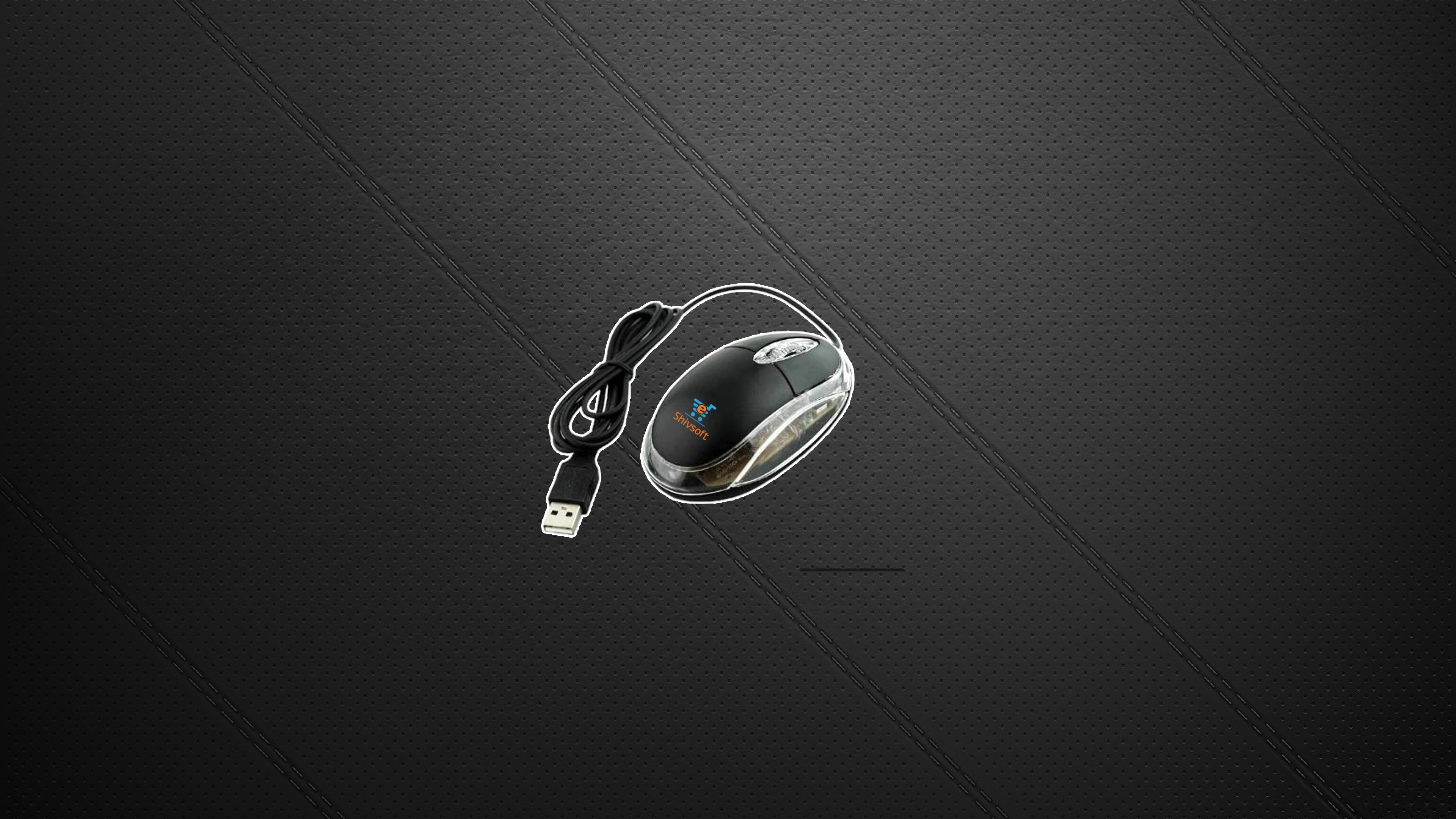 Shivsoft 3D Optical wired USB Mouse in Black Model-4840 Wired Ambidextrous Optical Gaming Mouse image 1