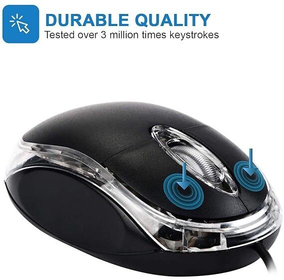 SANEHA TB-36B Wired Optical Mouse (USB, Black) Wired Ambidextrous Optical Gaming Mouse-image-35