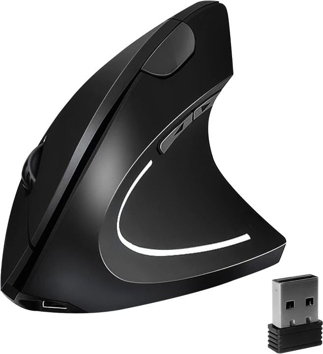 atdaraz Ergonomic Mouse Vertical -Rechargeable 2.4GHz Optical 1600DPI Wireless OpticalGaming Mousewith Bluetooth-image-39