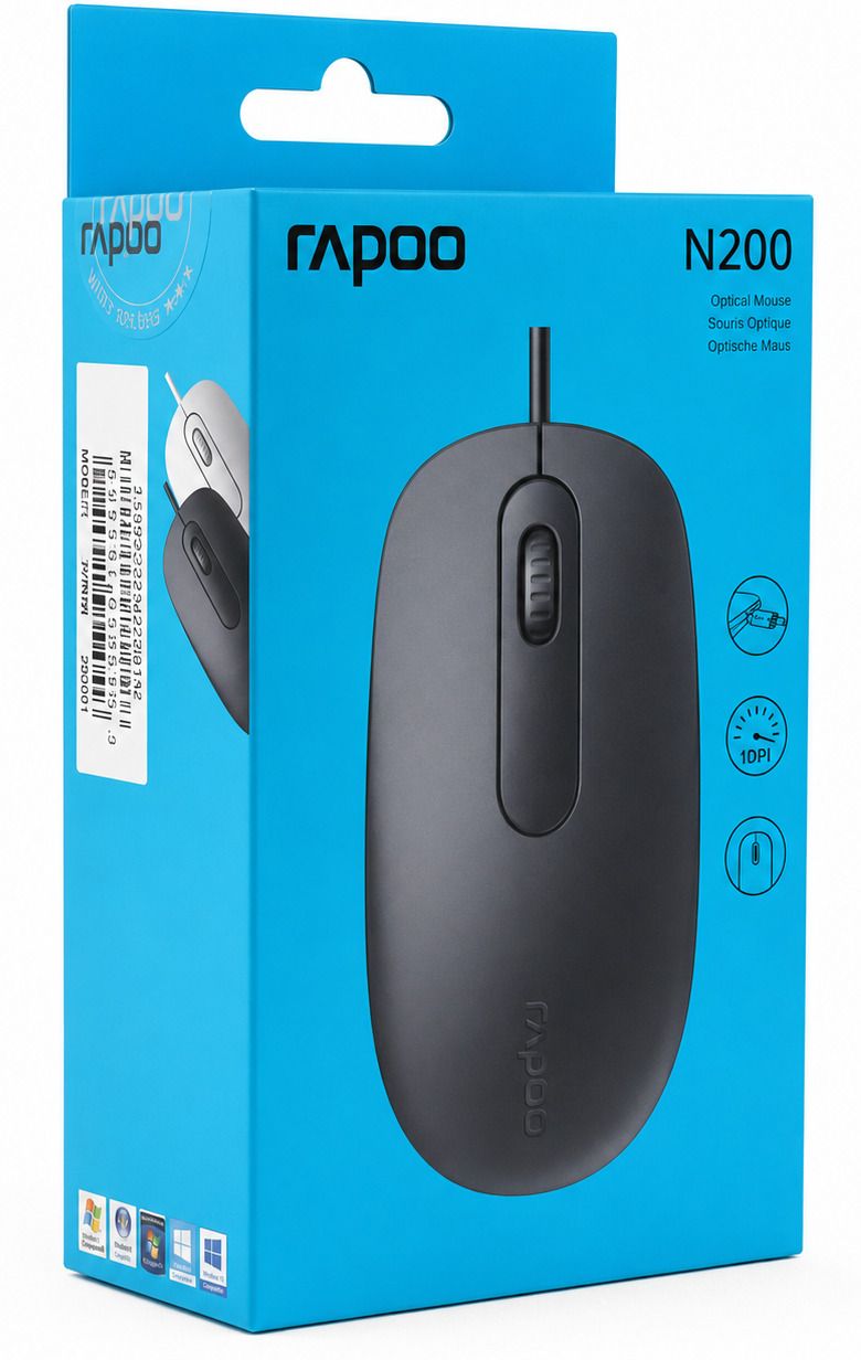 RAPOO N200 Wired Ambidextrous Optical Mouse-picture-41