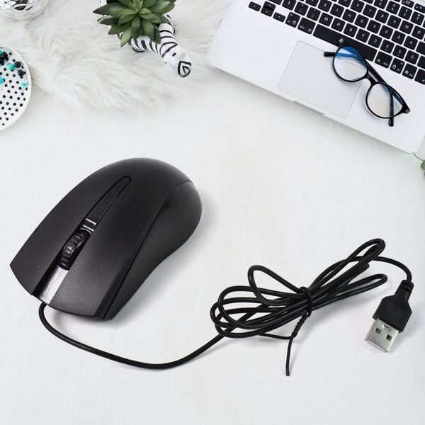 Natation Computer/Laptop Wired Optical Mouse | Smooth Tracking & Ergonomic Design Wired Ambidextrous Optical Mouse-picture-11