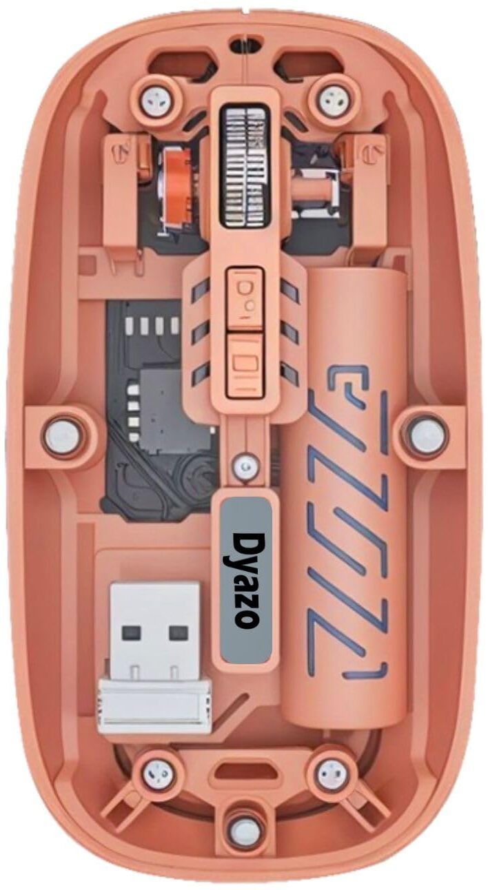 Dyazo Plus Transparent Wireless Mouse with Dual Mode Noise Free Clicking Rechargeable Ambidextrous Optical Gaming Mouse-image-16