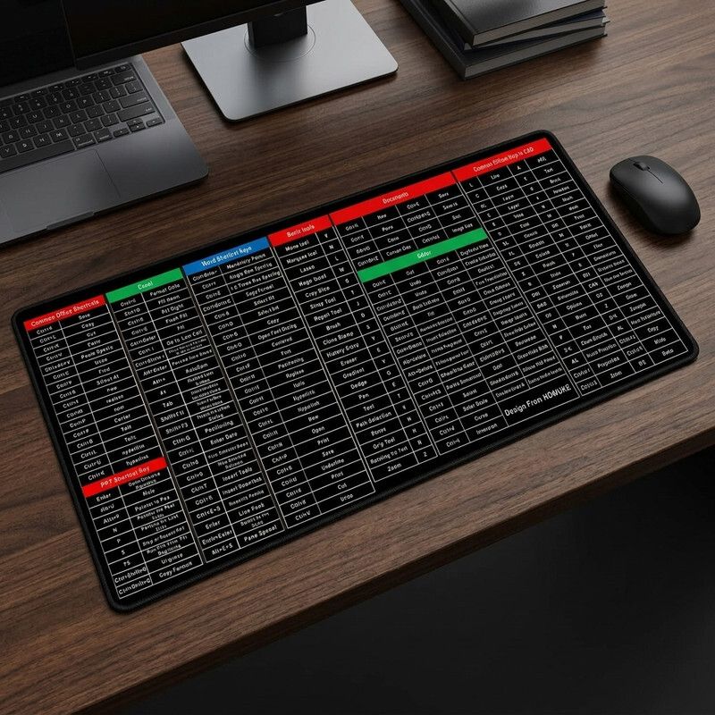 CrazySoul Mouse Pad Keyboard Pad - Large - Excel Anti-Slip Shortcut Keyboard Mat Non Slip Base Mousepad-picture-19