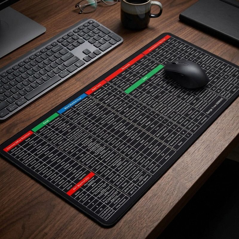 CrazySoul Desk Mat Xxxl - Large - Excel Anti-Slip Shortcut Keyboard Mat Non Slip Base Mousepad-picture-44