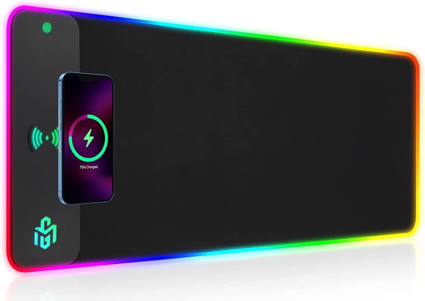 Aksh 15W Wireless Charger Mouse Pad | Non-Slip Base | Fast Charging Mat for iPhone Non Slip Base Mousepad-image-17