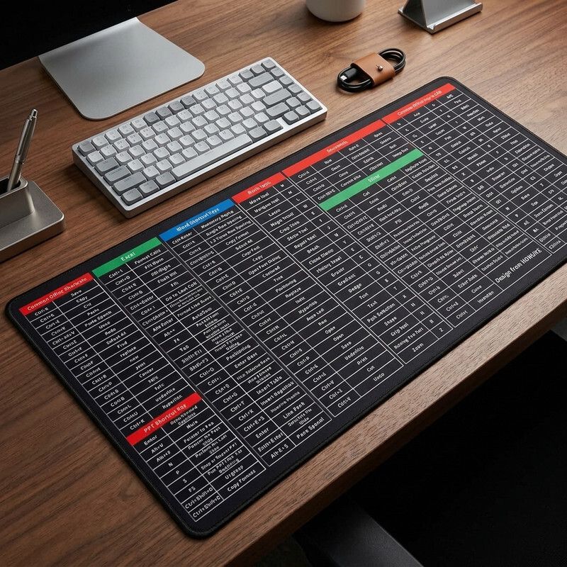 CrazySoul Mat For Computer Table - Large - Excel Anti-Slip Shortcut Keyboard Mat Non Slip Base Mousepad-picture-41
