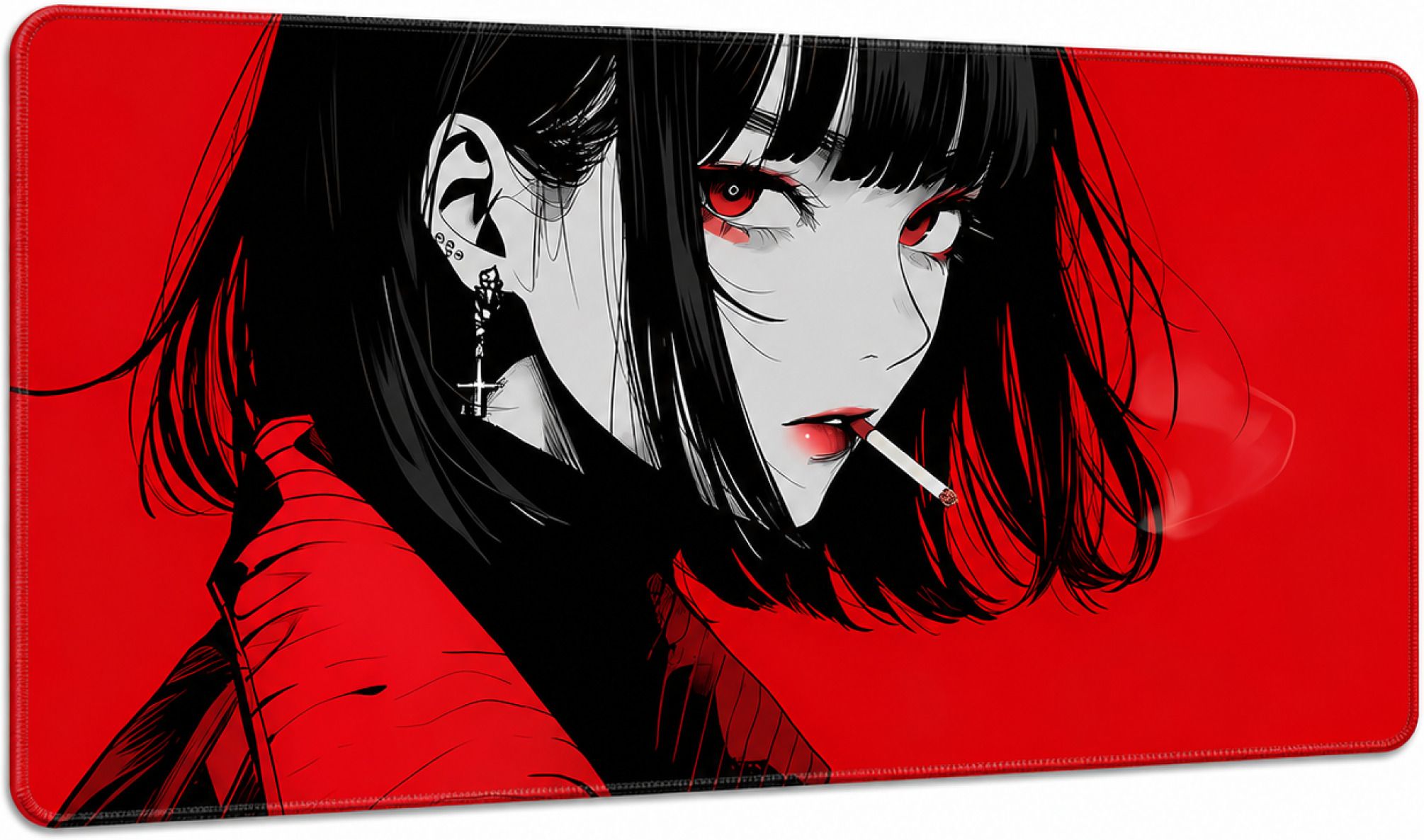 Teesown Gothic Artwork Gaming Mouse Pad 11 x 23 Inch Stitched Edges Desk Mat Non Slip Base Mousepad-image-44