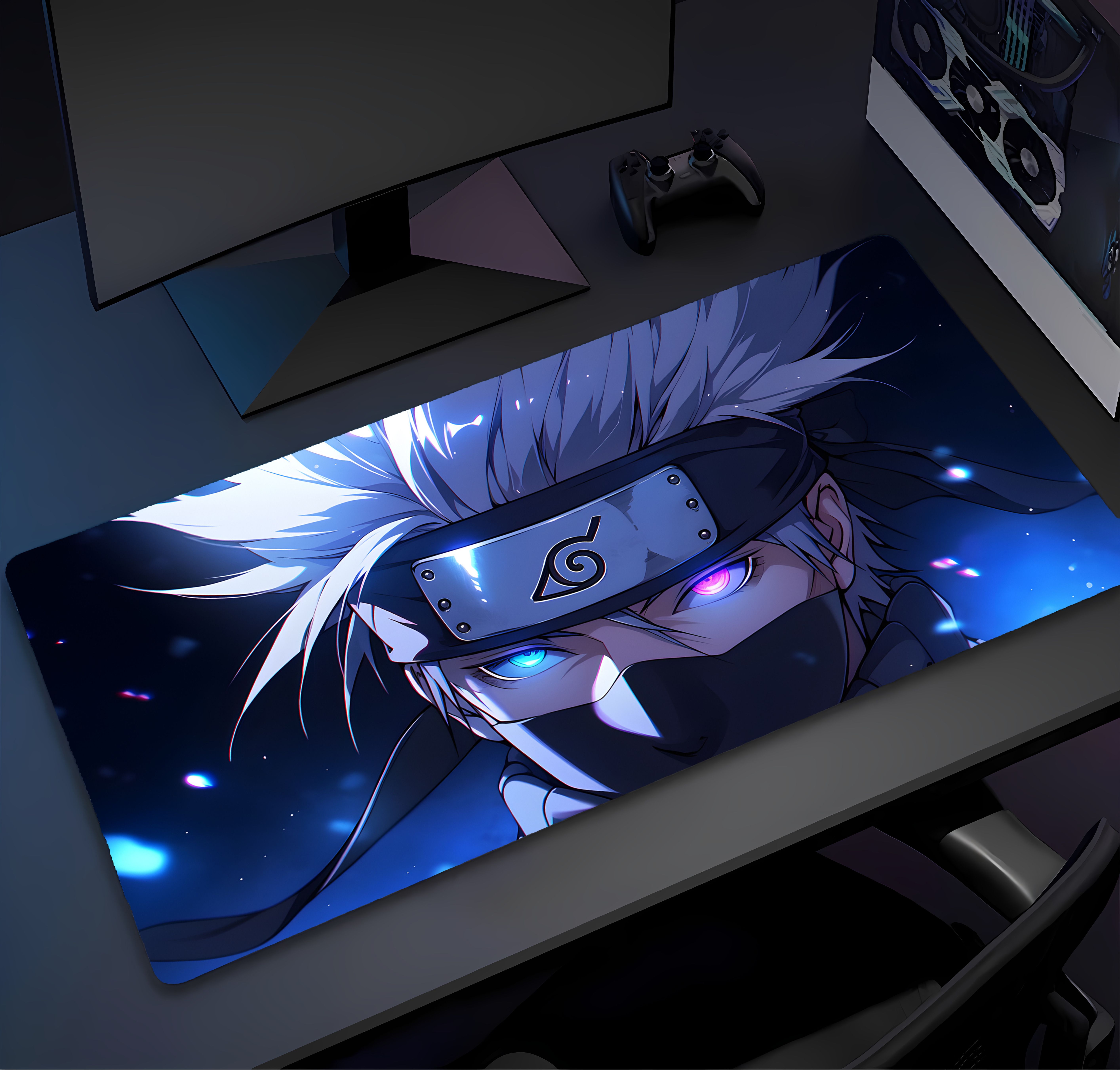 eshaaver animie printed kakashi hatake laptop & desktop mat /desk pad mousepad