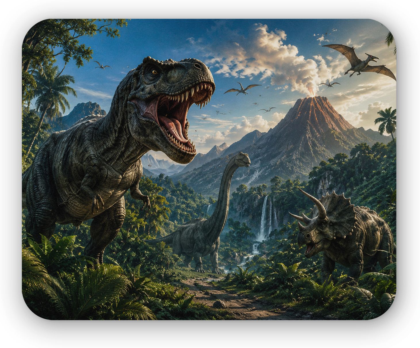 TRENDY DEALZ Dinosaur Design Printed Mouse Pad with Smooth Surface & Non Slip Base Mousepad-picture-42