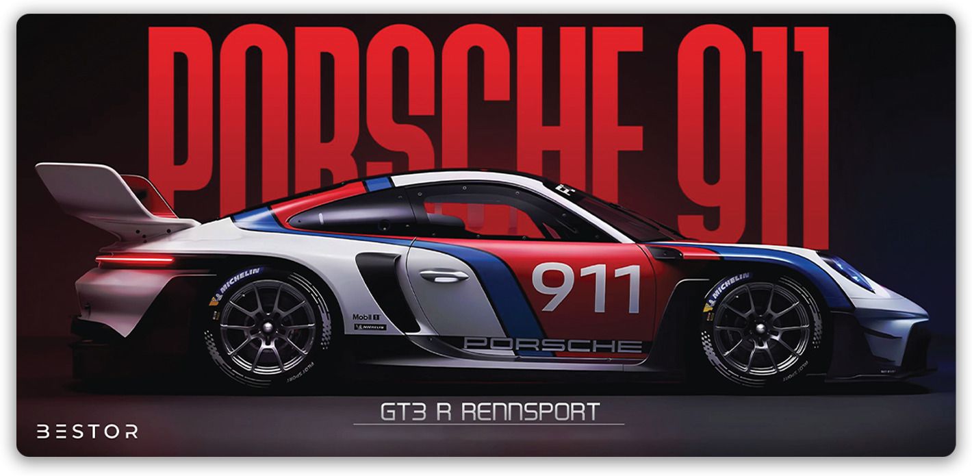 Bestor Car Racing printed gaming Mouse pad Non Slip Base Mousepad-image-37