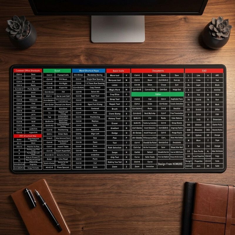 CrazySoul Keypad Computer Cloth - Large - Excel Anti-Slip Shortcut Keyboard Mat Non Slip Base Mousepad-picture-14