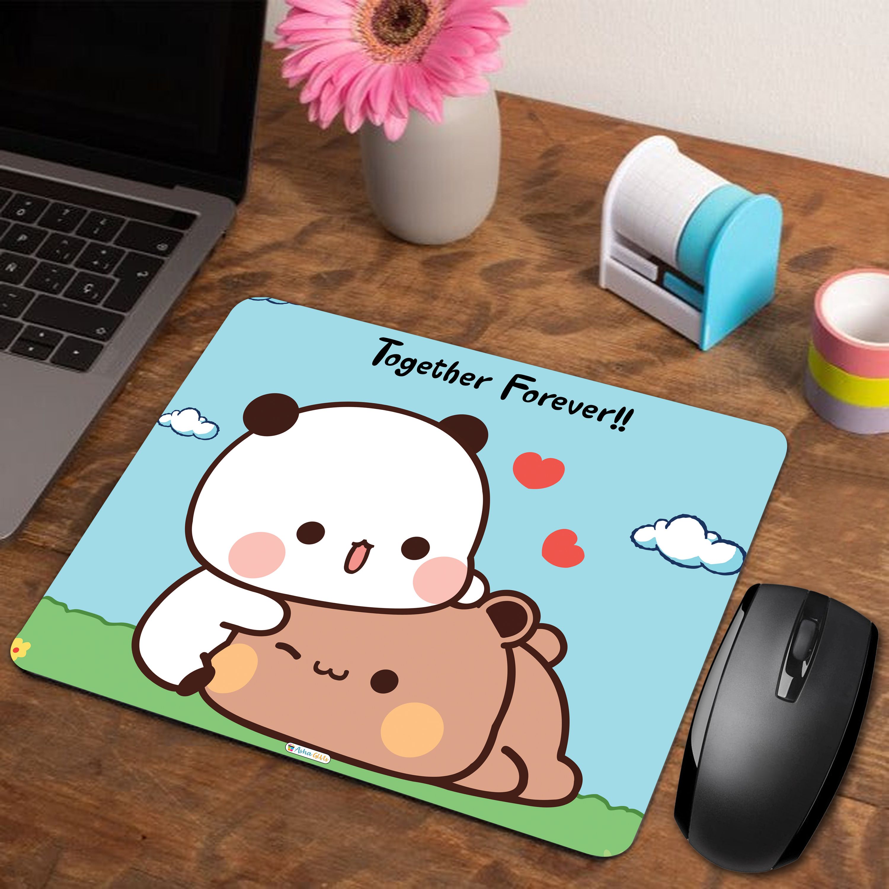 Asha Gifts Bubu Dudu Mouse Pad for Laptop Desktop PC Gaming Mousepad Rubber Base AT-5 Non Slip Base Mousepad-image-32