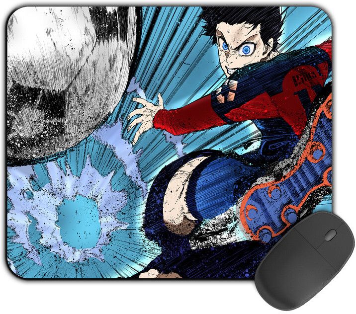 Kirmada Printed Design Yoichi In Football Blue Lock Mouse Pad. Mousepad-image-37
