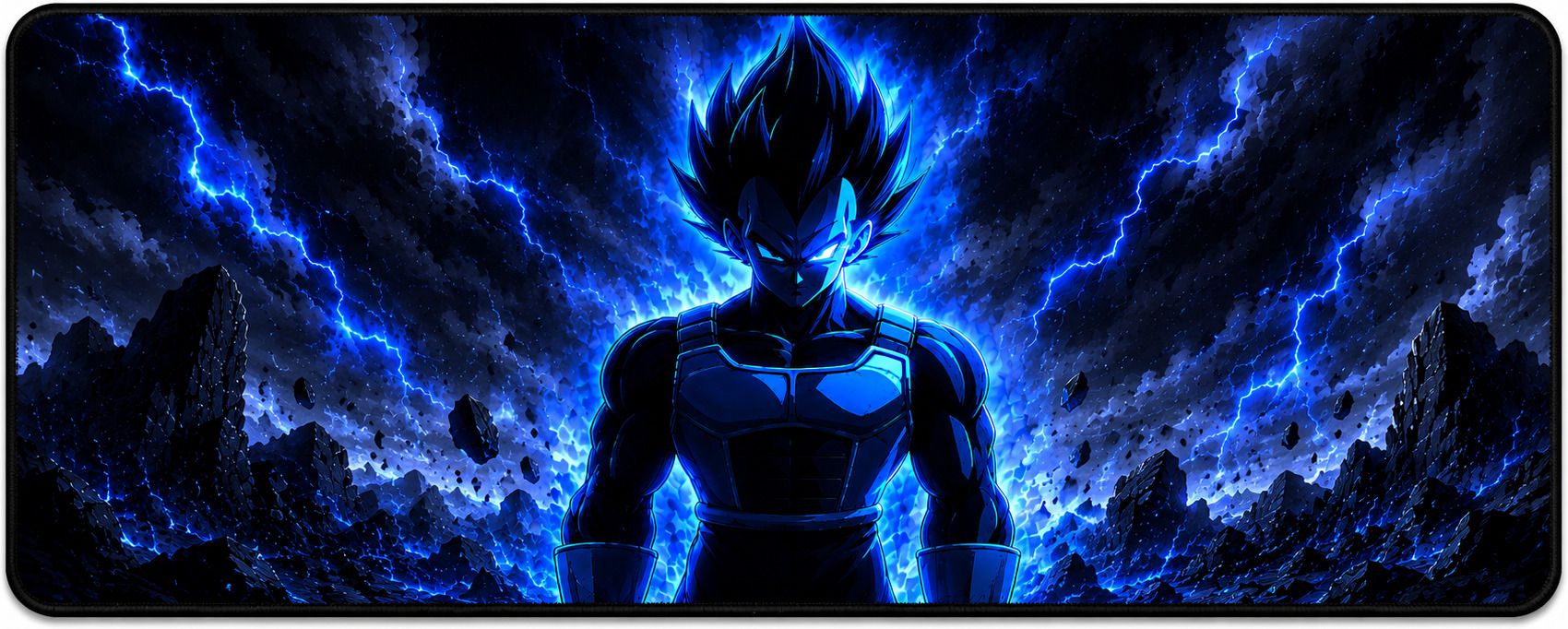 maddy Vegeta anime Blue and Black Non Slip Base Mousepad-picture-16
