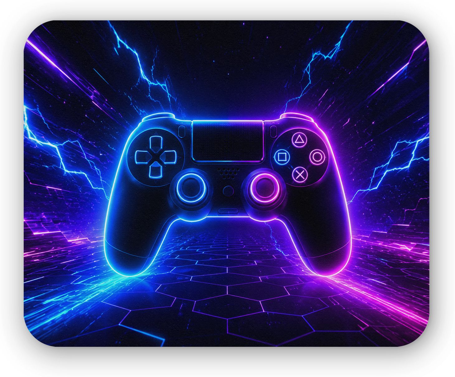 TRENDY DEALZ Neon Gaming Controller Design Printed Mouse Pad with Smooth Surface & Non Slip Base Mousepad-picture-36