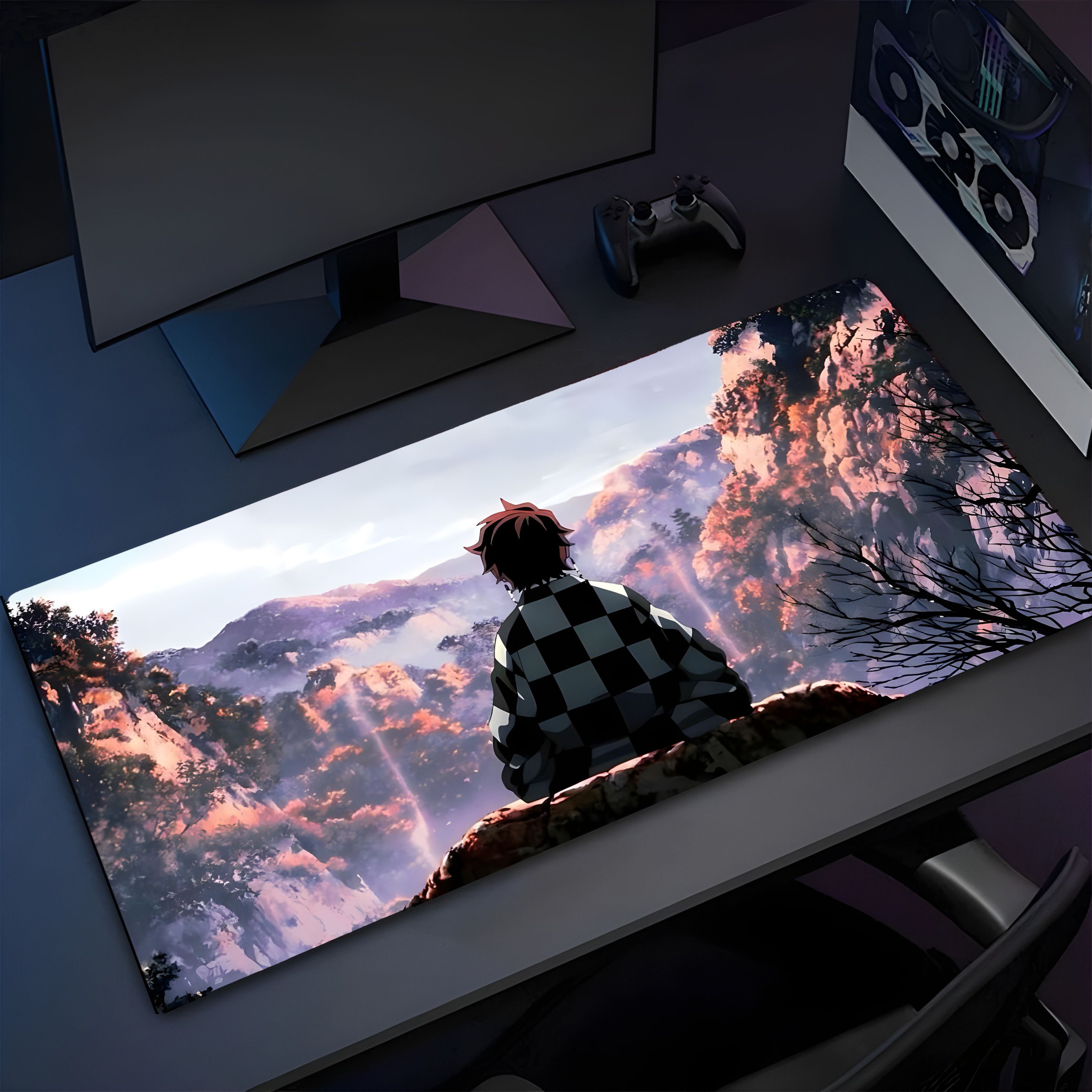 Eshaaver Laptop & Desktop Mat Tanjiro Kamado Animie Printed & Spill Proof-DSDP009 Mousepad