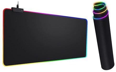 MSNB Gaming RGB Mouse Pad 80x30 cm LED Extended Desk Mat for Keyboard & Mouse Non Slip Base Dual Sided Mousepad-image-22