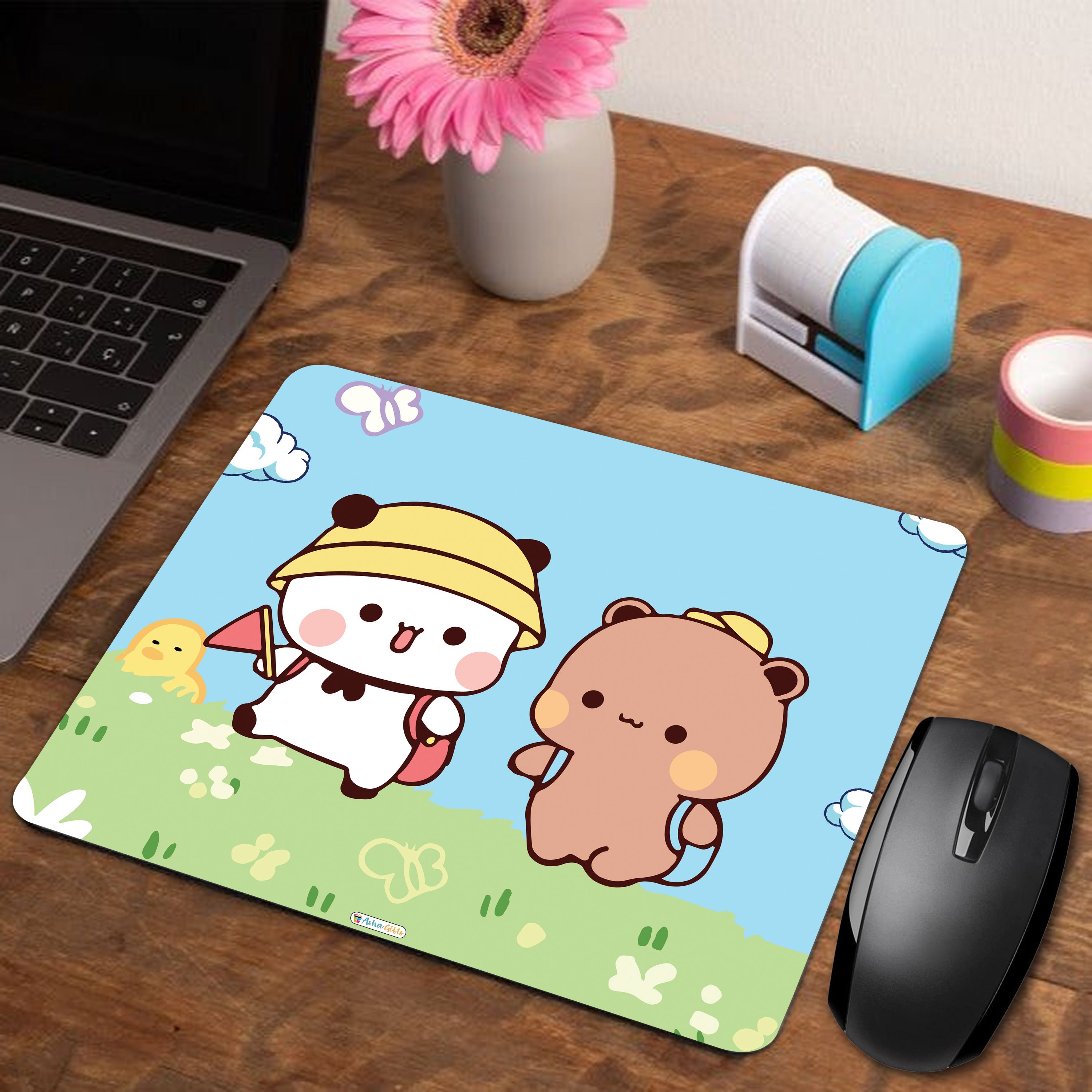 Asha Gifts Bubu Dudu Mouse Pad for Laptop Desktop PC Gaming Mousepad Rubber Base AT-2 Mousepad-image-33