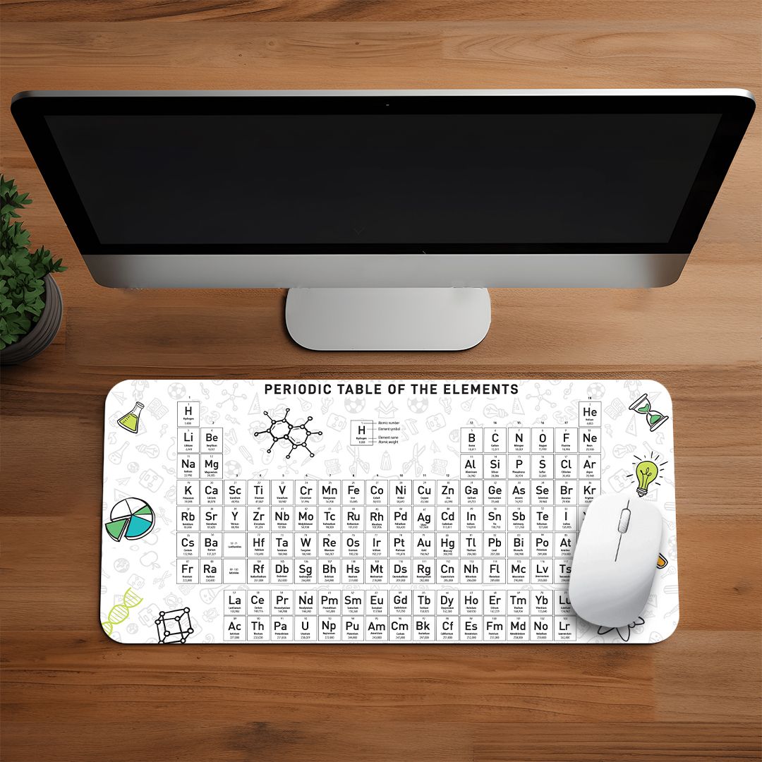 ZORI Periodic Table Element Printed Mouse Pad for Gaming Computer, Laptop (11*23inch) Mousepad-image-2