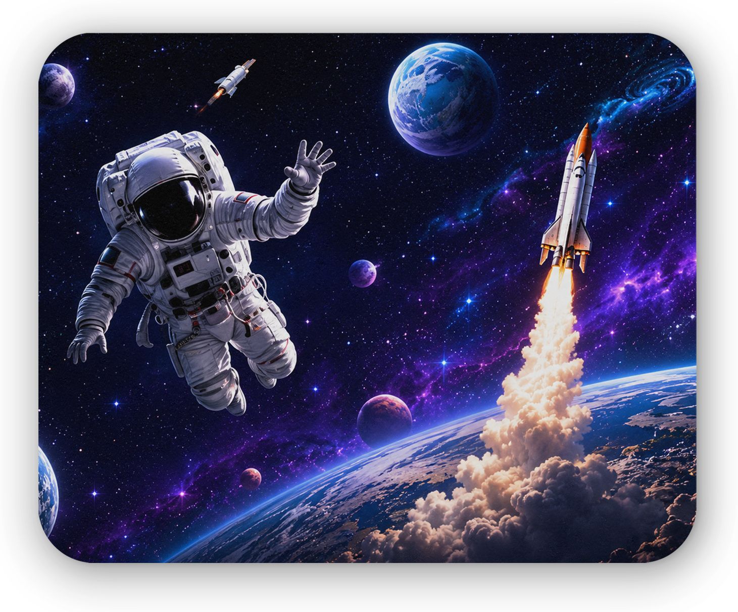 TRENDY DEALZ Space Theme Design Printed Mouse Pad with Smooth Surface & Non Slip Base Mousepad-picture-41