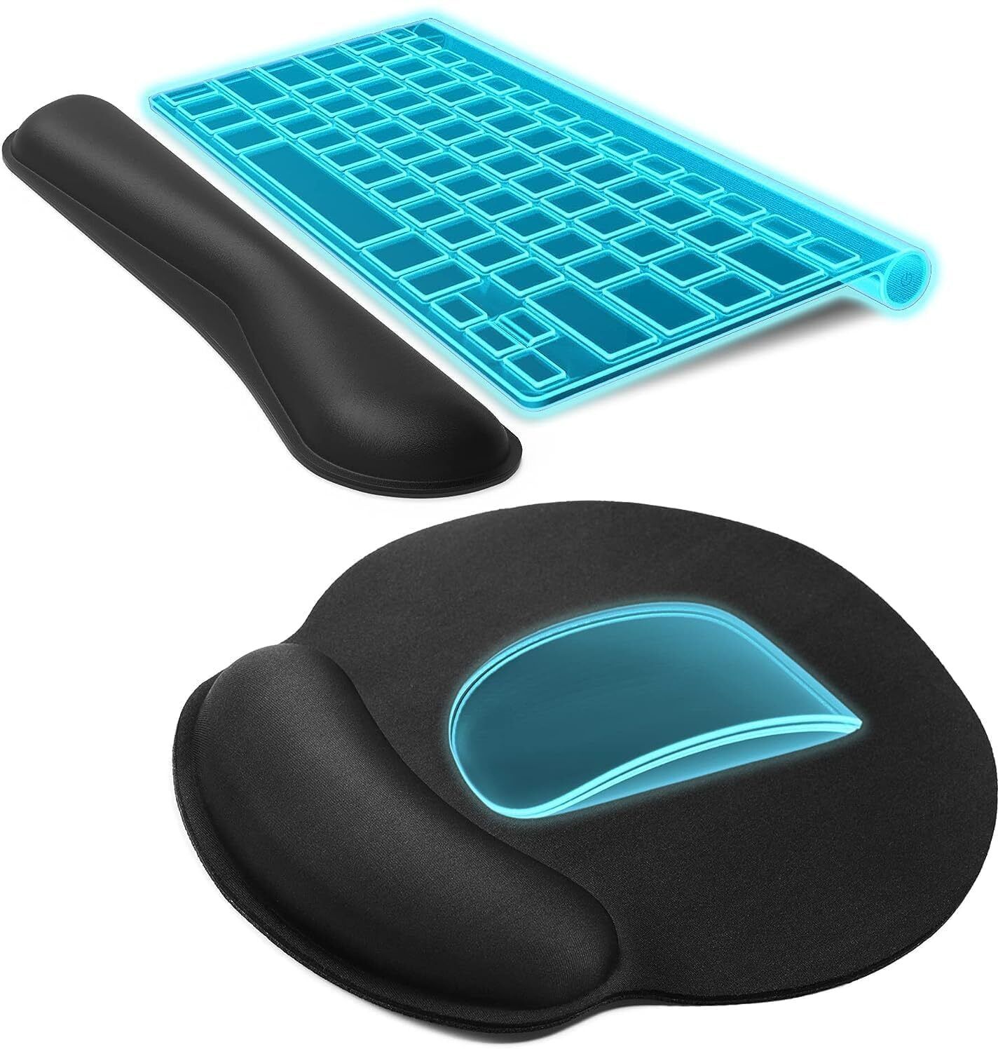 Tadatmay Keyboard and Mouse Pad | Wrist Rest Cushion | Wrist Support & Pain Relief Pad Foam Keyboard Mat Wrist Rest-image-6