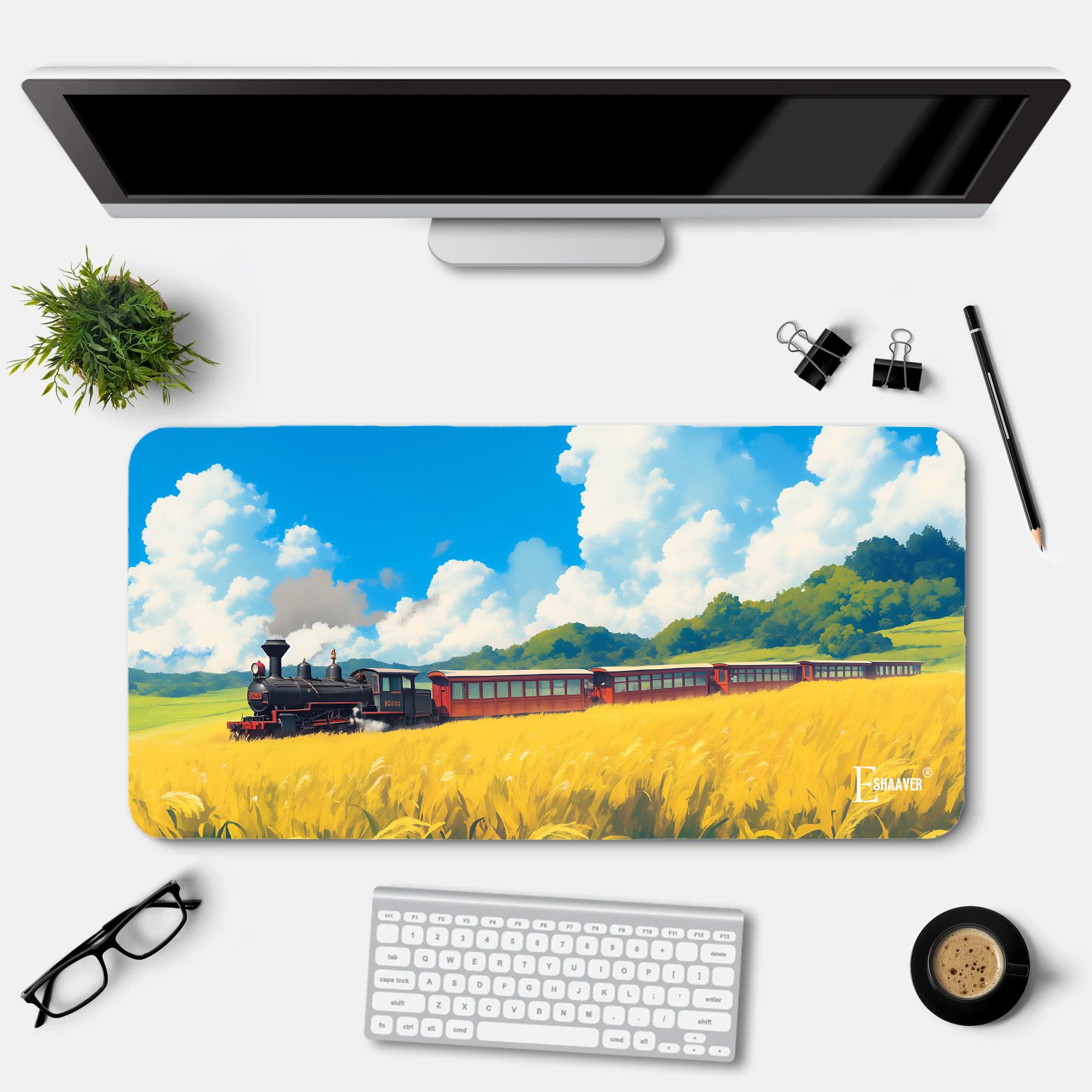 eshaaver anime printed mouse pad rubber base & smooth surface for computer. mousepad
