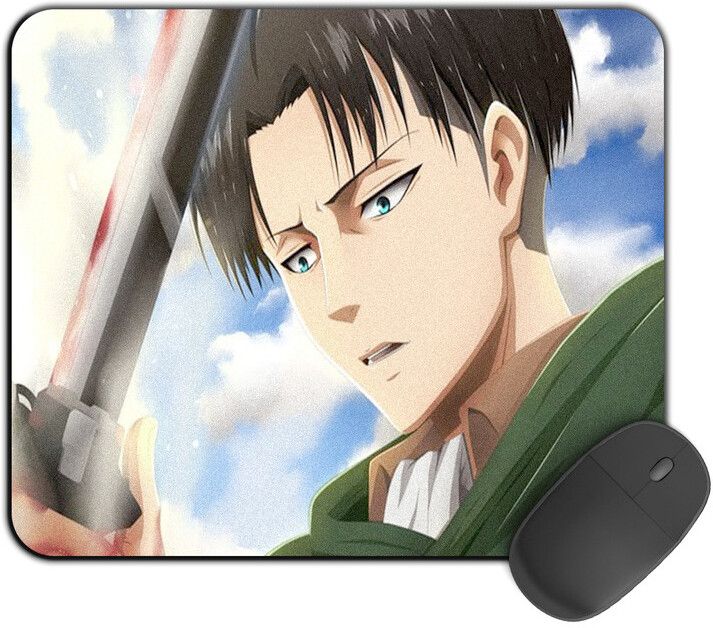 Kirmada Levi With Sword Non-Slip Rubber Base, Desk Mouse Pad ,Small Gaming Mouse Mat Non Slip Base Mousepad-image-42