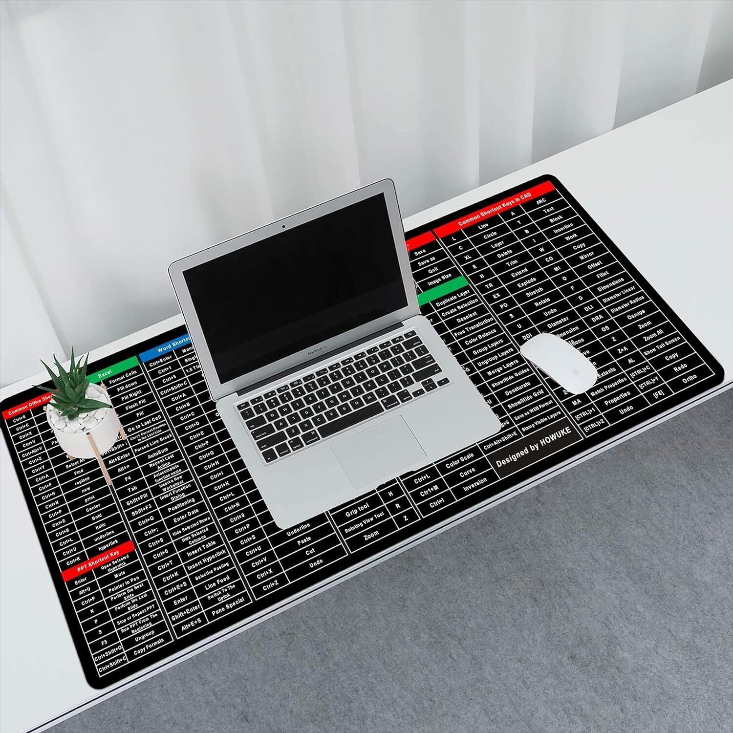 Anti-Slip Keyboard Pad with Office Excel Software Shortcuts Key Patterns Handheld Data Collector