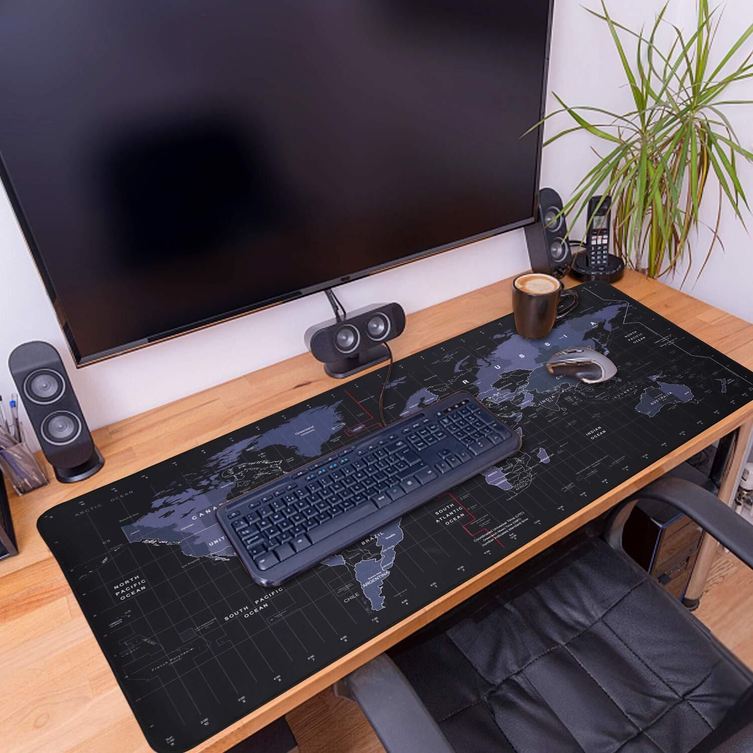 Xydrozen Gaming World Map Mouse Pad & Keyboard Desk Mat| 90X40 CM Mousepad-image-26