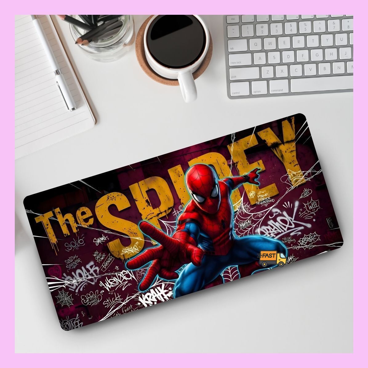 Sigma One SpiderVerse Graffiti Strike Extended Gaming Keyboard Mouse Pad Non Slip Base Mousepad-image-9