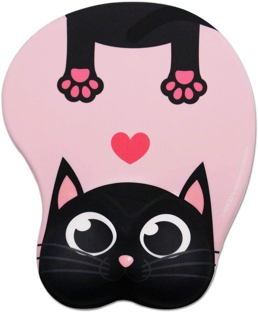 pericat Ergonomic Mouse Pad with Wrist Rest Nonslip Cow Anime Cute Gel Support for Non Slip Base Mousepad-image-2