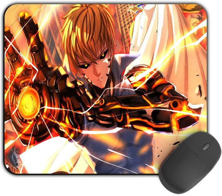 Kirmada Printed Design Mouse Pad Genos Hand Laser One Punch Man Non Slip Base Mousepad-picture-14