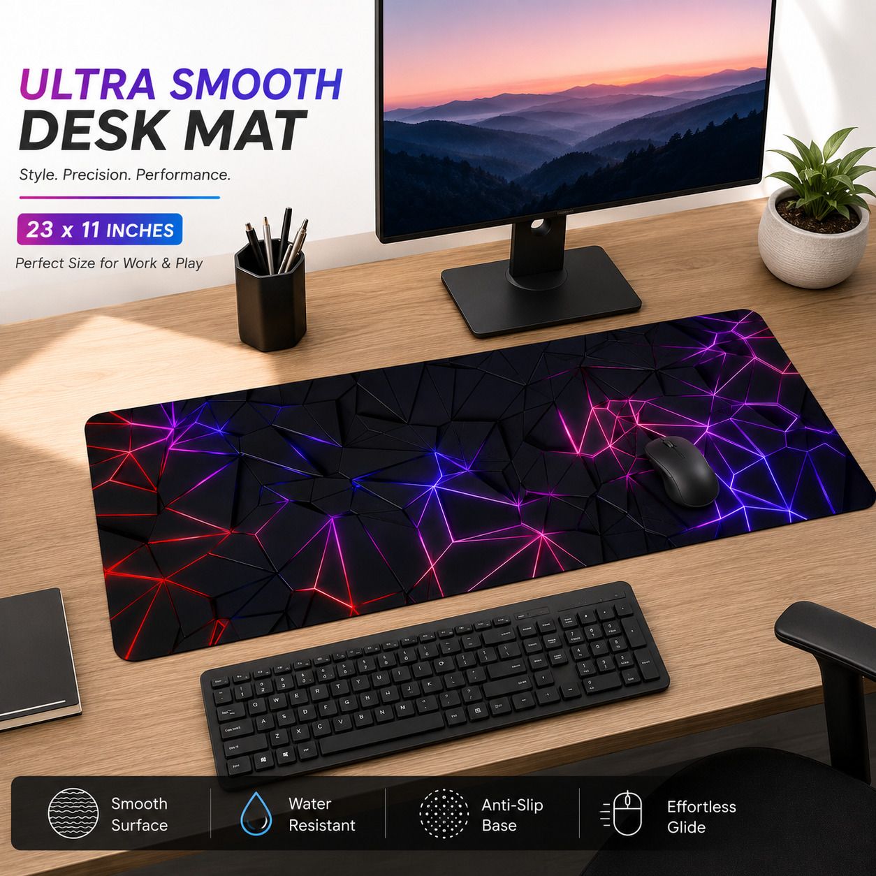 URBANTRENDSUP TRENDY LARGE EXTENDED MOUSEPAD GAMING MOUSEPAD FOR COMPUTER AND LAPTOP DESK Non Slip Base Mousepad-picture-14