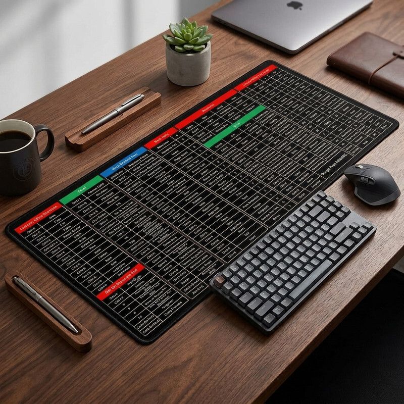 CrazySoul Mouse Keypad - Large - Excel Anti-Slip Shortcut Keyboard Mat Non Slip Base Mousepad-picture-39